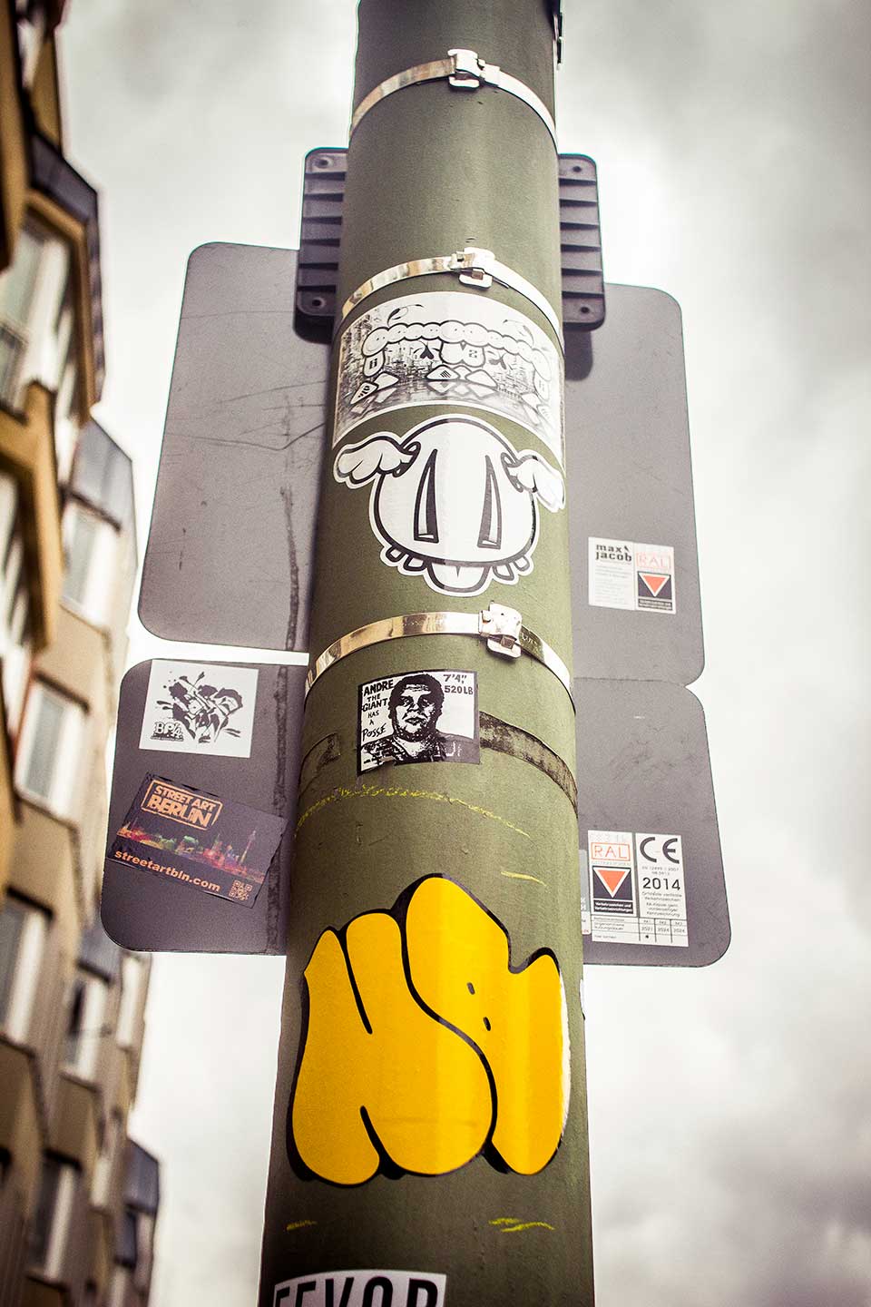 Stickers en farola