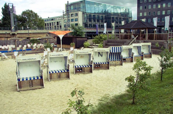 Bar de playa en la ciudad