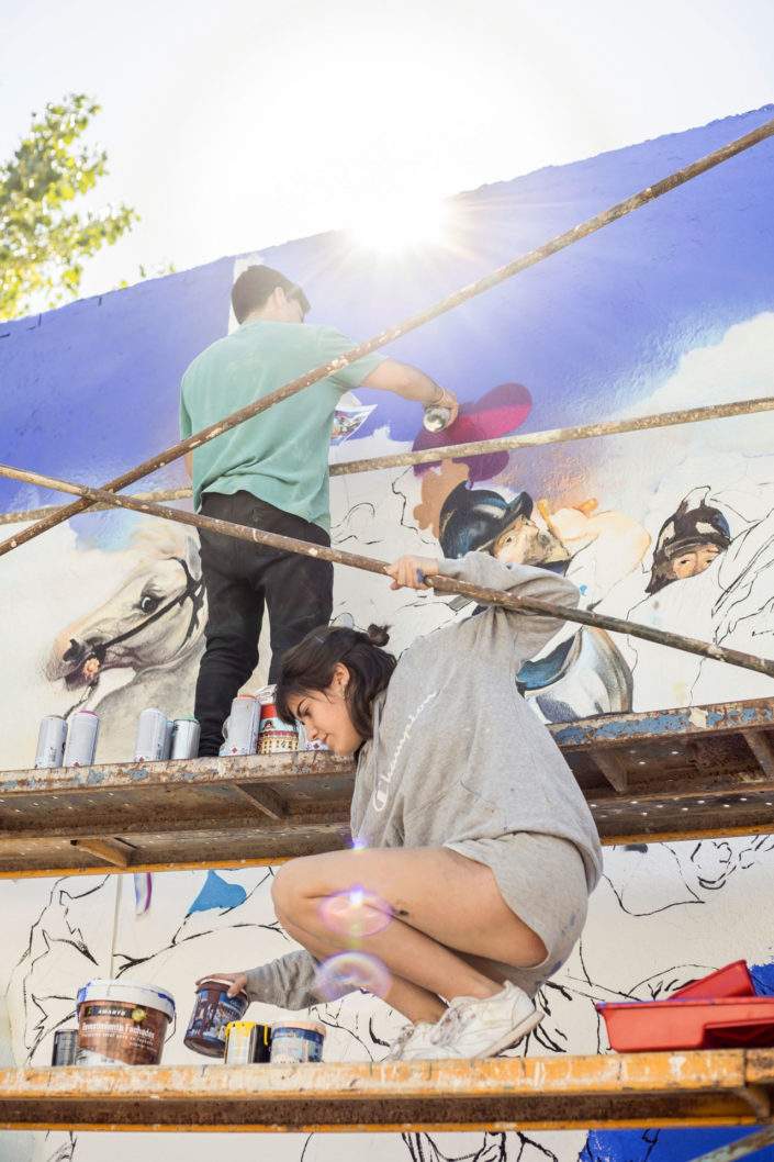 Artistas Murfin y Raquel Coba en el Festival Arte Urbano 23700